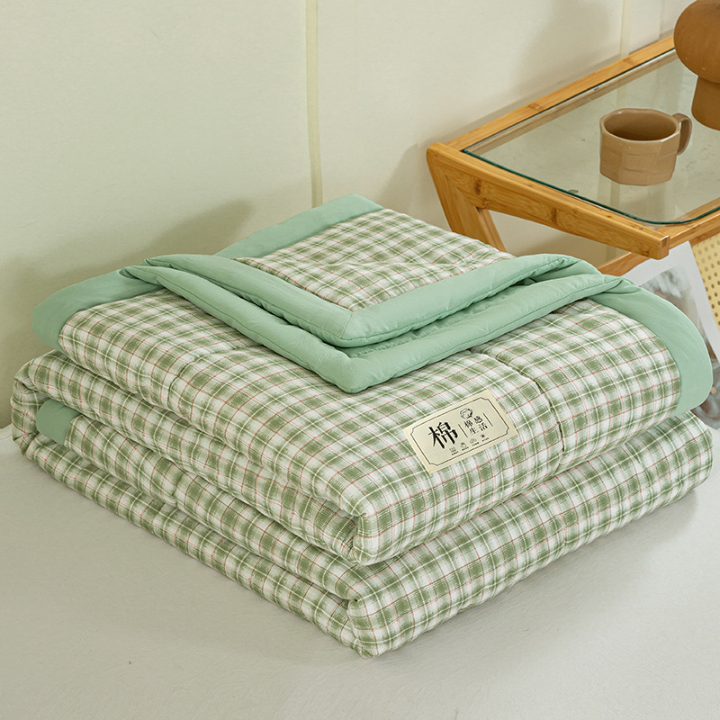 Sindziango medvilninė antklodė, su oro kondicionieriumi, vasarinė bendrabučio viengulė plona vasarinė antklodė, vasarinė vėsi antklodė, grynu vandeniu plaunama medvilnė, skalbiama skalbimo mašinoje