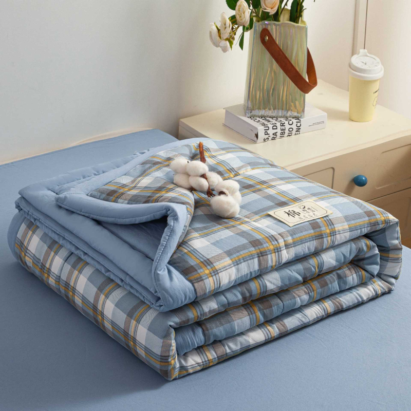 Sindziango medvilninė antklodė, su oro kondicionieriumi, vasarinė bendrabučio viengulė plona vasarinė antklodė, vasarinė vėsi antklodė, grynu vandeniu plaunama medvilnė, skalbiama skalbimo mašinoje