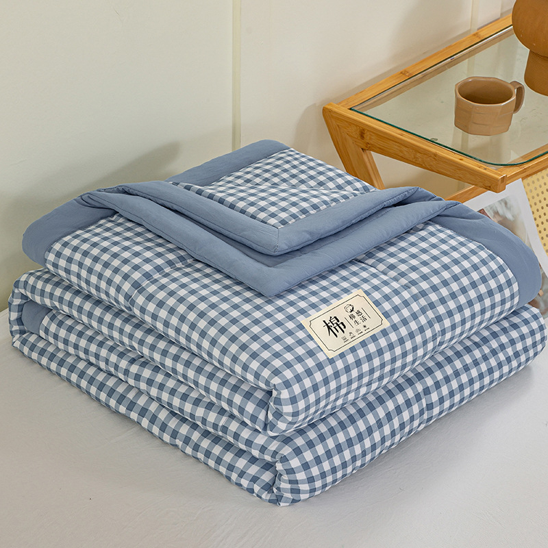 Sindziango medvilninė antklodė, su oro kondicionieriumi, vasarinė bendrabučio viengulė plona vasarinė antklodė, vasarinė vėsi antklodė, grynu vandeniu plaunama medvilnė, skalbiama skalbimo mašinoje