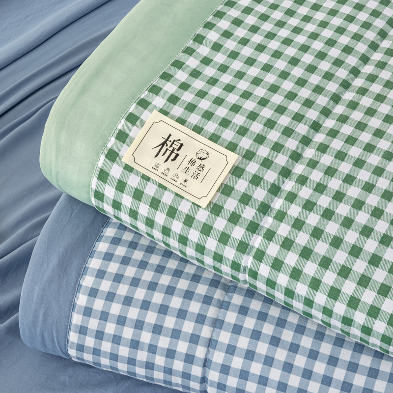 Sindziango medvilninė antklodė, su oro kondicionieriumi, vasarinė bendrabučio viengulė plona vasarinė antklodė, vasarinė vėsi antklodė, grynu vandeniu plaunama medvilnė, skalbiama skalbimo mašinoje