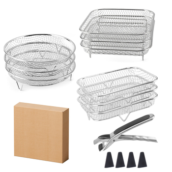 Õues telkimiseks mõeldud roostevabast terasest ümmargune grillvõrk majapidamises kasutatav mitmeotstarbeline õli kuivatamise grilli kuivatusklamber kolmekihiline virnastatud