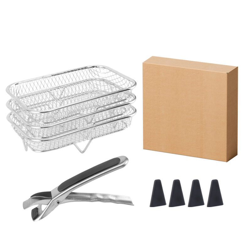 Õues telkimiseks mõeldud roostevabast terasest ümmargune grillvõrk majapidamises kasutatav mitmeotstarbeline õli kuivatamise grilli kuivatusklamber kolmekihiline virnastatud