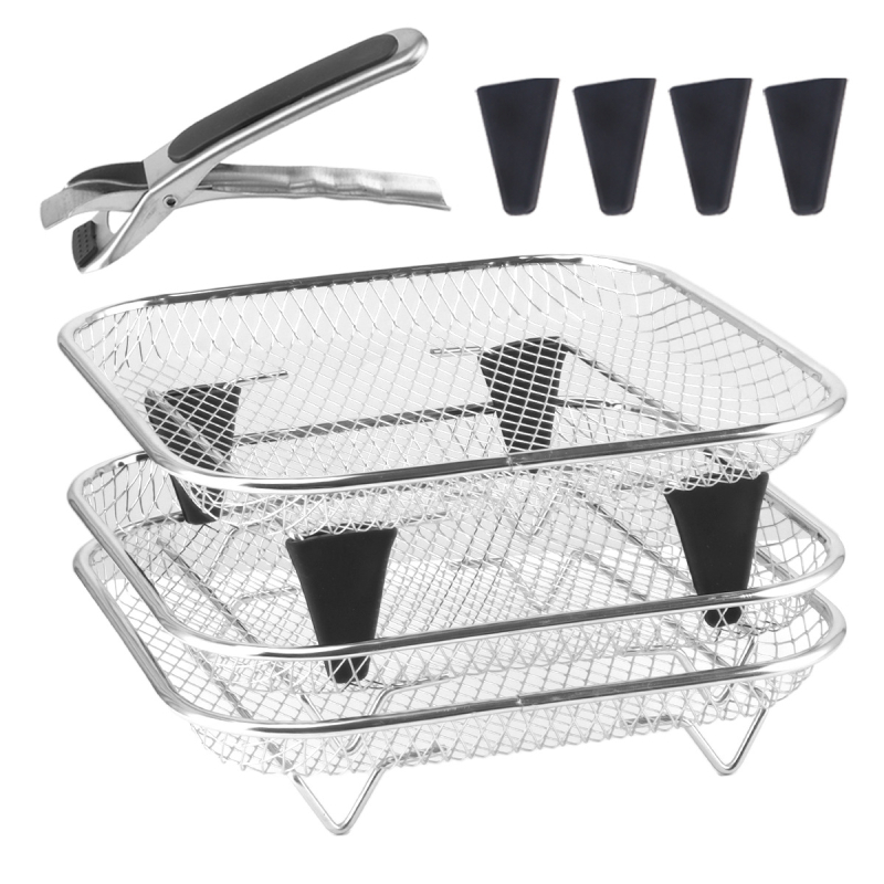 Õues telkimiseks mõeldud roostevabast terasest ümmargune grillvõrk majapidamises kasutatav mitmeotstarbeline õli kuivatamise grilli kuivatusklamber kolmekihiline virnastatud