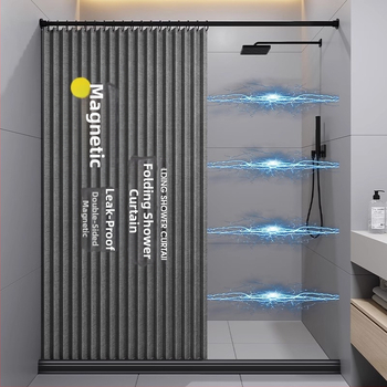 Kokkupandav magnetiline dušikardin sobib vannitoa uksekardina tualeti nähtamatu vaheseina kardin veekindel hallitanud tehase otsemüük