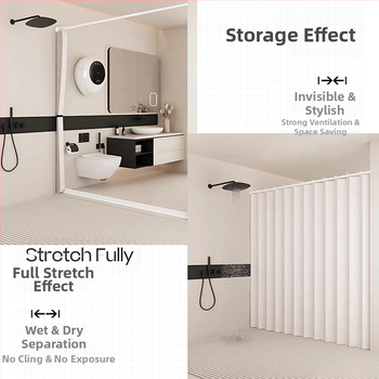 Kokkupandav magnetiline dušikardin sobib vannitoa uksekardina tualeti nähtamatu vaheseina kardin veekindel hallitanud tehase otsemüük