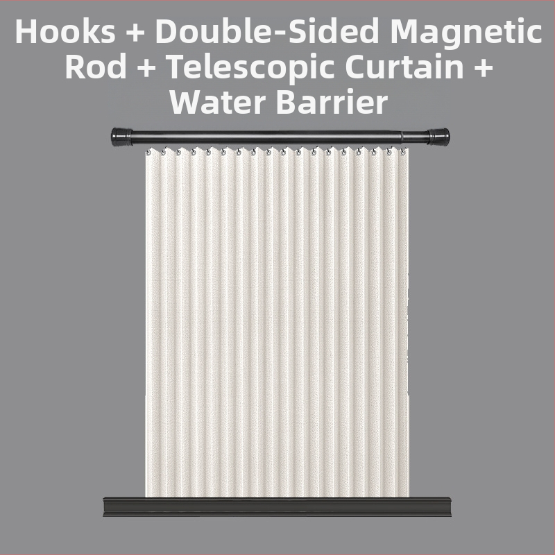 Kokkupandav magnetiline dušikardin sobib vannitoa uksekardina tualeti nähtamatu vaheseina kardin veekindel hallitanud tehase otsemüük