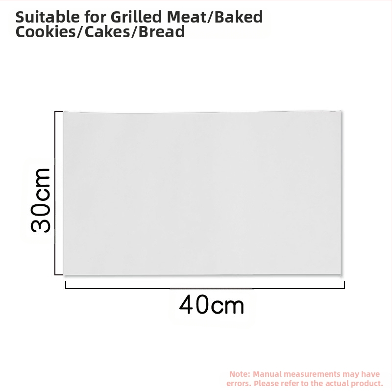 Spetsiaalne küpsetuspaber Silikoonõlipaber Köögiõli imav paber Kõrgtemperatuuriline ahju spetsiaalne õlipaber Kookiõlipaber Küpsetuspaber