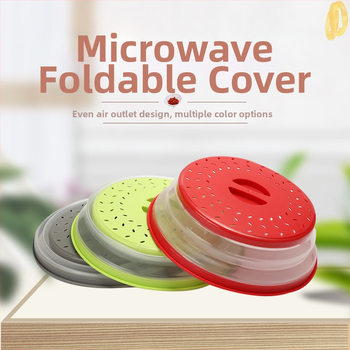Mikrolaineahju kokkupandav kate, soojenduskate, multifunktsionaalne silikoonist kokkupandav värskena hoidev kate, õli- ja pritsmekindel kate, soojenduskate