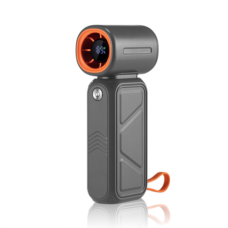 Határokon átnyúló penge nélküli nyakventilátor digitális kijelzővel, turbóventilátorral, összecsukható, kézi, hordozható elektromos ventilátor logógenerátorral