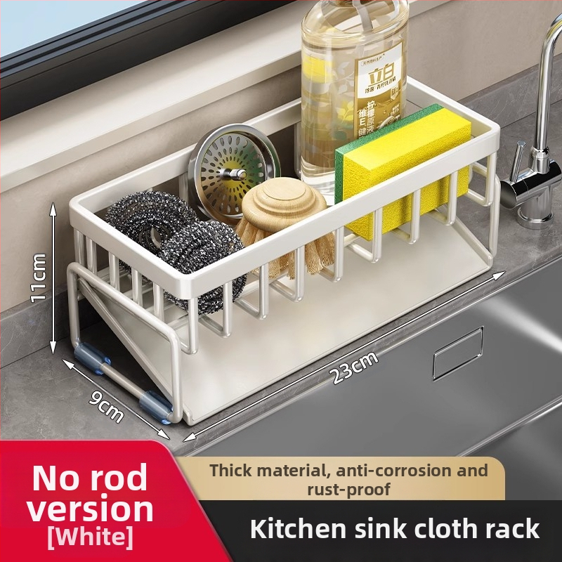 Кухненска стойка за съхранение, стойка за сушене на мивка, кърпа от въглеродна стомана, кран за миене на съдове и почистване, стоманена телена топка, артефакт