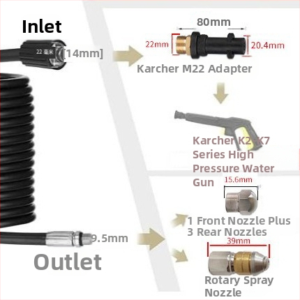 Трансгранична гореща продажба Kach K Series Kach машина за високо налягане за почистване на канализационни тръби с въртяща се дюза за канализационни плъхове