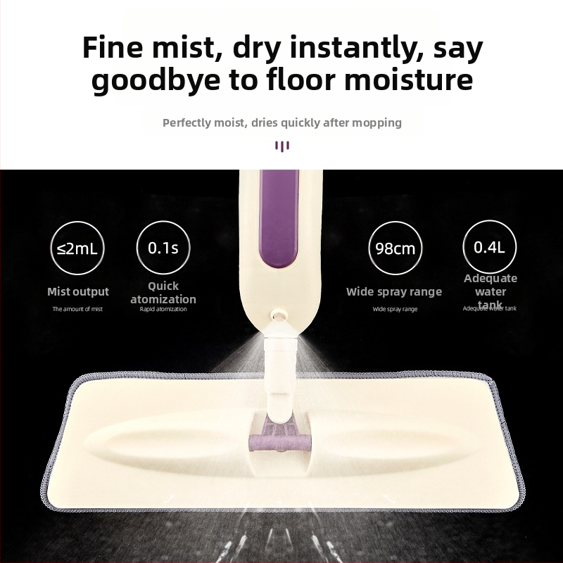 Paindumatu pihustimopp, pöörlev lame mopp, paindumatu laiskmopp, desinfitseeriv pihusti, kergelt märg pihusti, horisontaalne pihustimopp