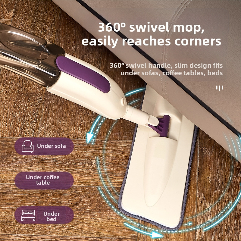 Paindumatu pihustimopp, pöörlev lame mopp, paindumatu laiskmopp, desinfitseeriv pihusti, kergelt märg pihusti, horisontaalne pihustimopp