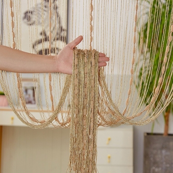 Tarpvalstybinis karšto pardavimo sidabrinis užuolaidų žibintas užuolaidų siūlai užuolaidų durų užuolaidos 1 * 2m marlės užuolaidos kutais užuolaidos pertvaros užuolaidų parduotuvė dekoratyvinė užuolaida