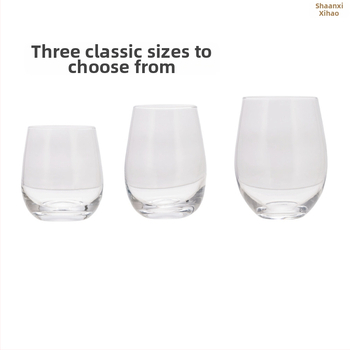 Haardekindla munakujulise klaasi punase veini klaas Aroomiteraapia munakujuline küünlaklaas 16oz galvaniseeritud pihustusvärviga värvitud läbipaistev klaasist munaklaas