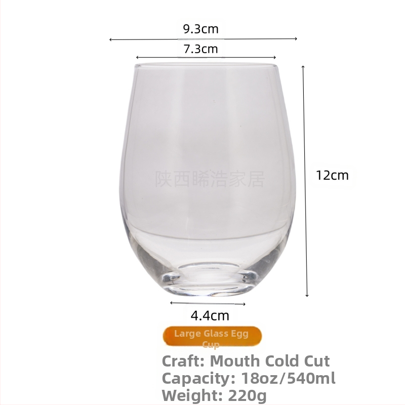 Haardekindla munakujulise klaasi punase veini klaas Aroomiteraapia munakujuline küünlaklaas 16oz galvaniseeritud pihustusvärviga värvitud läbipaistev klaasist munaklaas