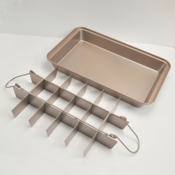 Brownie pyrago kepimo forma Neprideganti anglinio plieno pyrago forma Kvadratinė dalijama pyrago forma Brownie kepimo forma