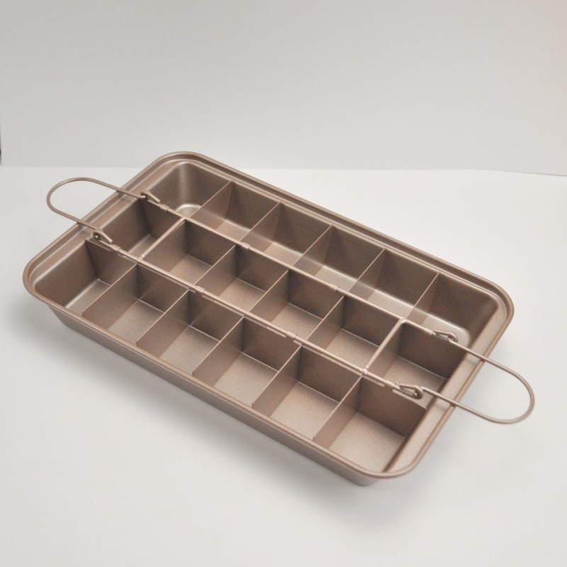 Brownie pyrago kepimo forma Neprideganti anglinio plieno pyrago forma Kvadratinė dalijama pyrago forma Brownie kepimo forma