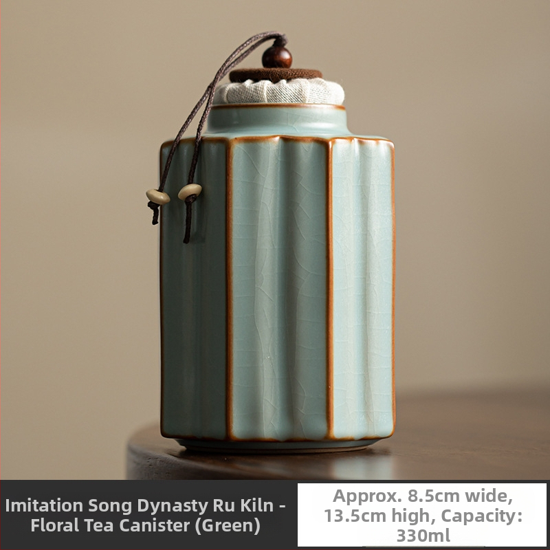 Βάζο τσαγιού Dehua Ru κεραμικό βάζο τσαγιού σφραγισμένο οικιακό κινέζικο φορητό βάζο αποθήκευσης τσαγιού