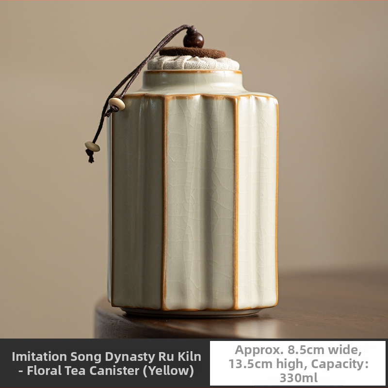 Βάζο τσαγιού Dehua Ru κεραμικό βάζο τσαγιού σφραγισμένο οικιακό κινέζικο φορητό βάζο αποθήκευσης τσαγιού