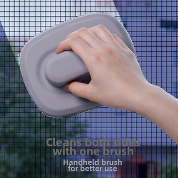 Buitinis langų tinklelio šepetys sausam ir šlapiam dvigubos paskirties dezinfekavimo valymui, dulkių šalinimui, nešiojamas rankinis langų tinklelio šepetys stiklo lango artefakto valymui