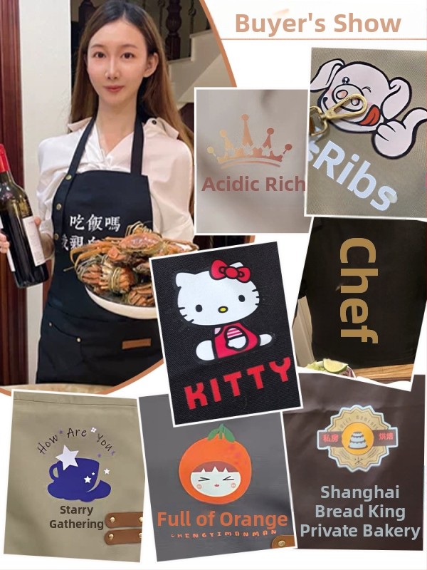 Водоустойчива платнена престилка с лого, печат на кетъринг, специализирана в бариста, магазин за млечен чай, маникюр, кухненски гащеризон за жени