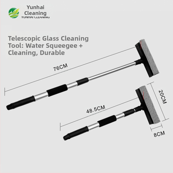 Stiklo valymo artefaktas Dvipusis ištraukiamas langų valytuvas Ilgalaikis namų ruošos valymas Stiklo langų valymo šepetys Grandiklis