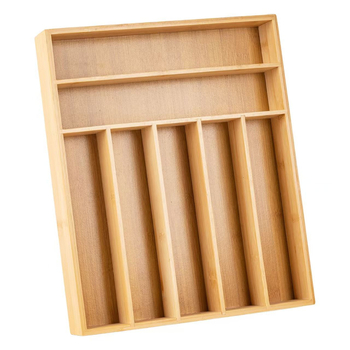 Virtuvės stalčių laikymo dėžė, bambuko stalo įrankių laikymo dėžė, stalčių organizatoriaus dėžutė, subformatas, stalčiaus tipo peilių ir šakučių dėžutė