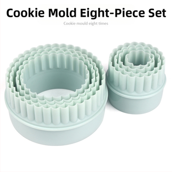 PP plastikinė aštuonių dalių sausainių forma kiaušinio pyrago odos putėsių žiedas ananasų pyrago skintų gėlių kepimo sausainių forma kepimui