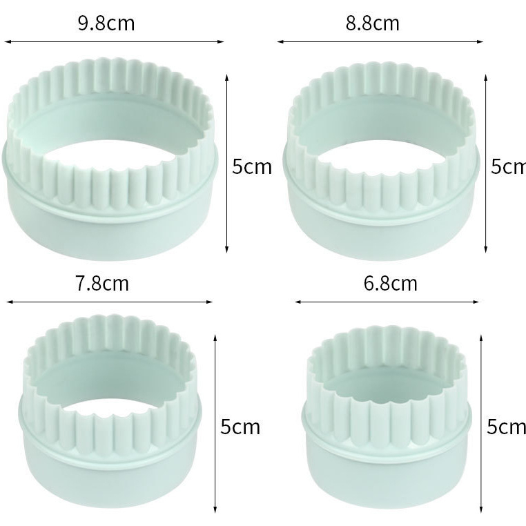 PP plastikinė aštuonių dalių sausainių forma kiaušinio pyrago odos putėsių žiedas ananasų pyrago skintų gėlių kepimo sausainių forma kepimui