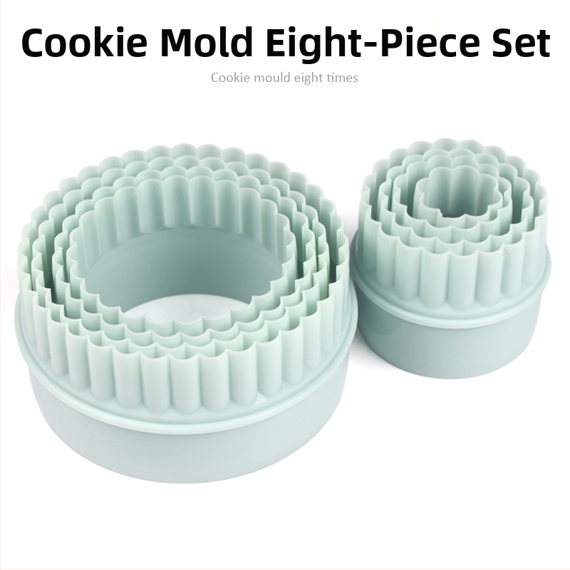 Πλαστική φόρμα μπισκότων οκτατεμαχίων PP, μους τάρτας αυγού, δαχτυλίδι κέικ ανανά, κομμένα λουλούδια για ψήσιμο, φόρμα μπισκότων για ψήσιμο