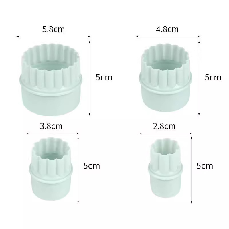 PP plastikinė aštuonių dalių sausainių forma kiaušinio pyrago odos putėsių žiedas ananasų pyrago skintų gėlių kepimo sausainių forma kepimui