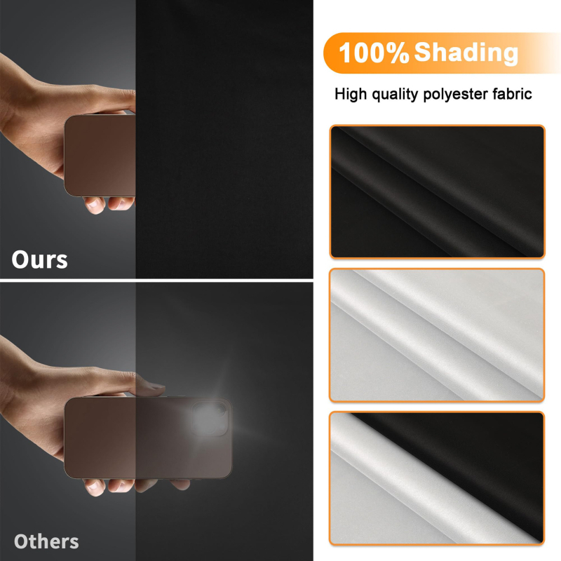 Tarpvalstybinė užsienio prekyba „Amazon“ – „pasidaryk pats“ – visiškai užtemdančios Oksfordo audinio užuolaidos su lipnia juosta nuo saulės, montuojamos lipnia juosta.