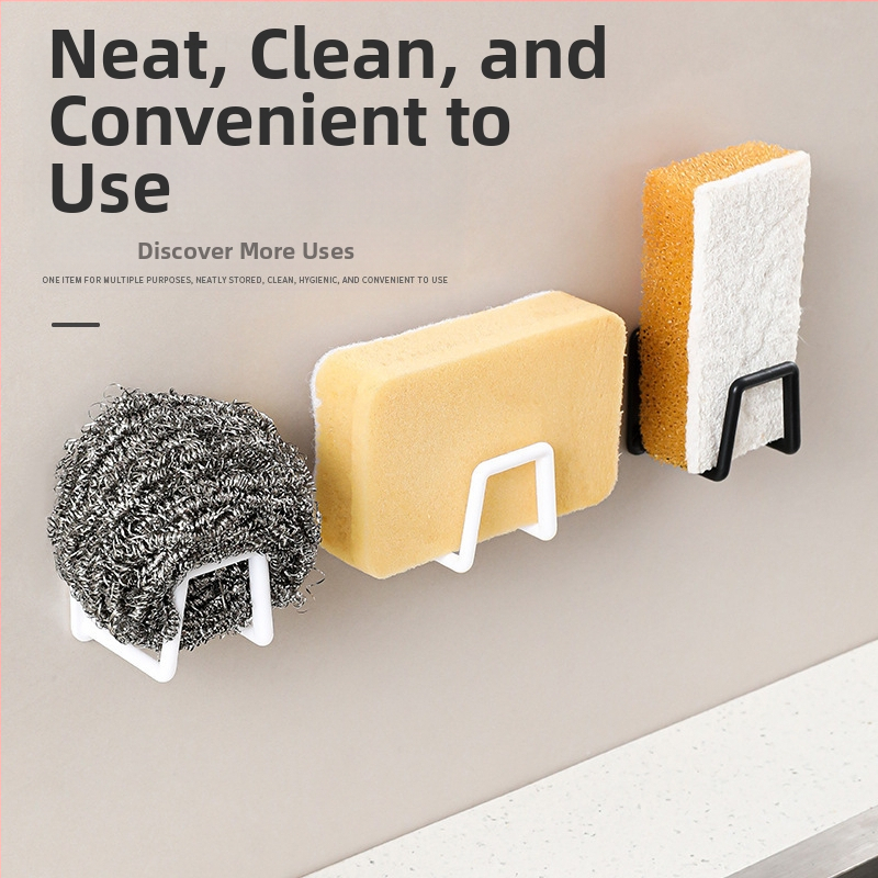 Стойка за мивка без пробиване, кухненска мивка, стоманена топка, парцалена, капак за тенджера, стенен стелаж за съхранение, стелаж за оттичане