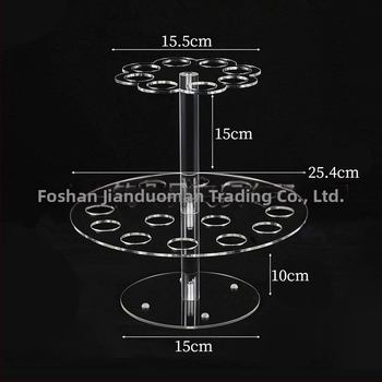 24 τρυπών διπλού στρώματος ακρυλικό παγωτού αυγών κώνων κωνικό αυγών ρολό ραφιών τραγανό σούσι ρολό κάτοχος ράφι επίδειξης ποπ κορν