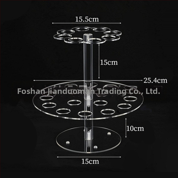 24 τρυπών διπλού στρώματος ακρυλικό παγωτού αυγών κώνων κωνικό αυγών ρολό ραφιών τραγανό σούσι ρολό κάτοχος ράφι επίδειξης ποπ κορν