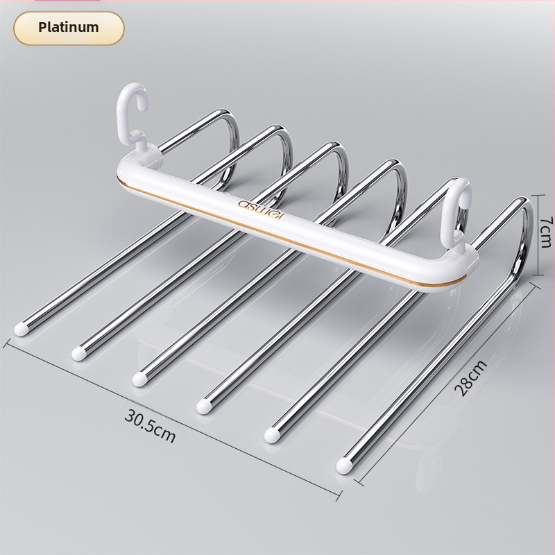 Sulankstomos kelnių lentynos daugiafunkcinė kelnių pakaba daugiasluoksnė besiūlė buitinė magiška kelnių segtukas drabužių spintos laikymo artefaktų kelnių pakaba