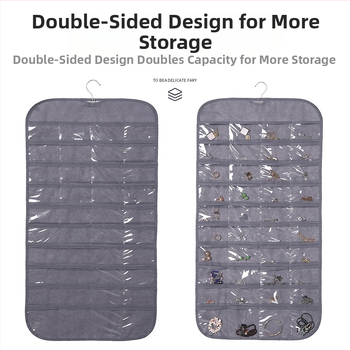 Laikymo krepšys, skirtas papuošalams, pakabinamas tinklelis, 80 dalių dvipusis papuošalų laikymas, maži auskarai, pakabinamas krepšys objektams, krepšys