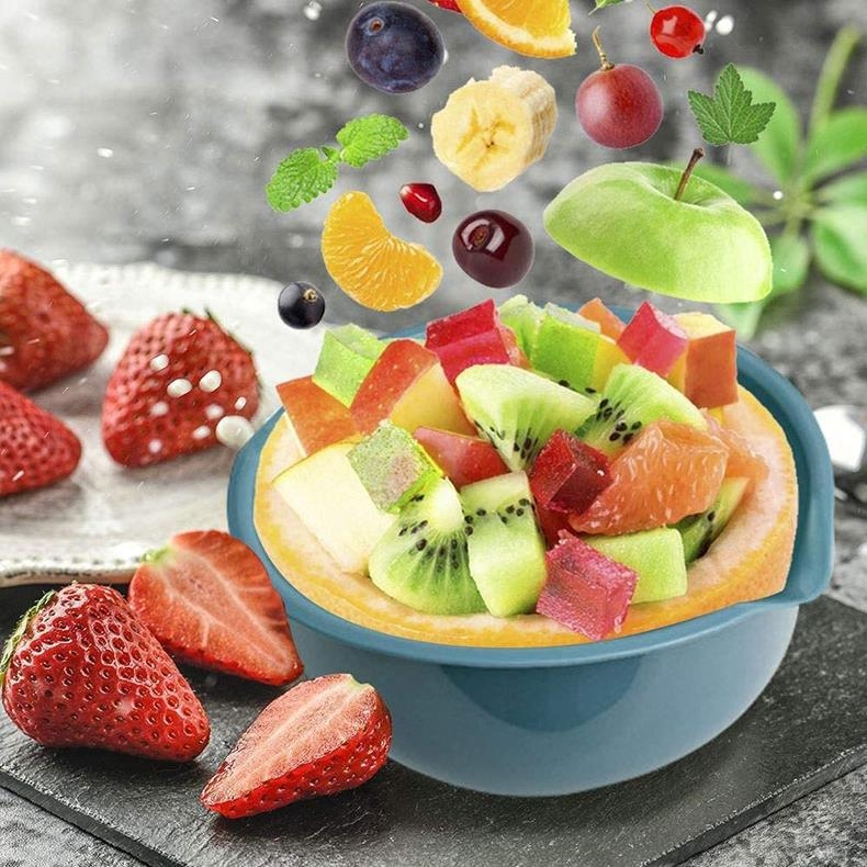 Tootja laos kolmeosaline pp plastmassist salatikauss segamiskauss majapidamises kasutatav mitmeotstarbeline puu- ja köögiviljakauss kommisnäkk