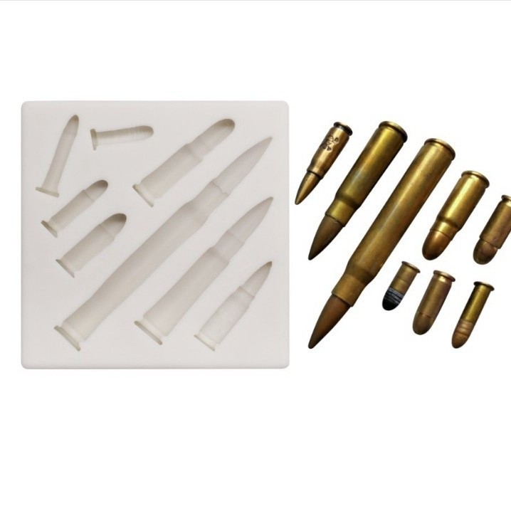 Novi silikonski kalup za metke CF Game Eat Chicken Boys Girls Cake Decorating Coke Coke Clay Cause