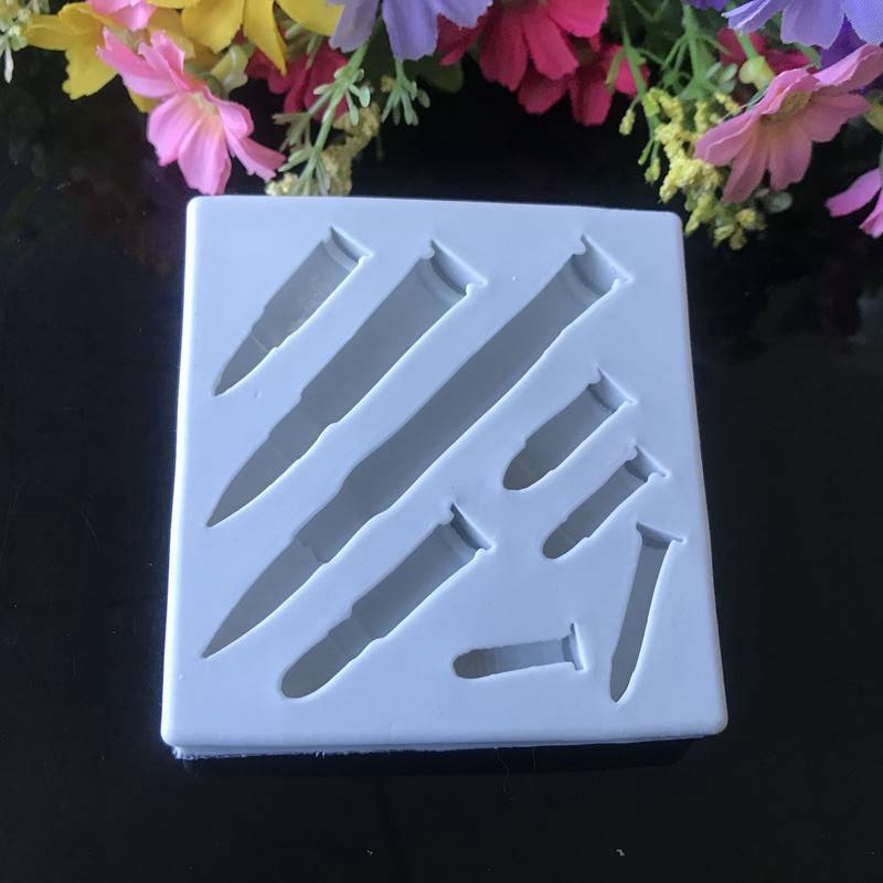 Novi silikonski kalup za metke CF Game Eat Chicken Boys Girls Cake Decorating Coke Coke Clay Cause