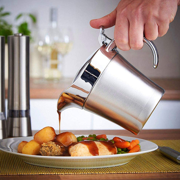 Nerūdijančio plieno uogienės puodas 304 dvisluoksnis padažo puodas izoliuotas kepsnio padažo puodelis uogienės puodas padažo puodas prieskonių puodas