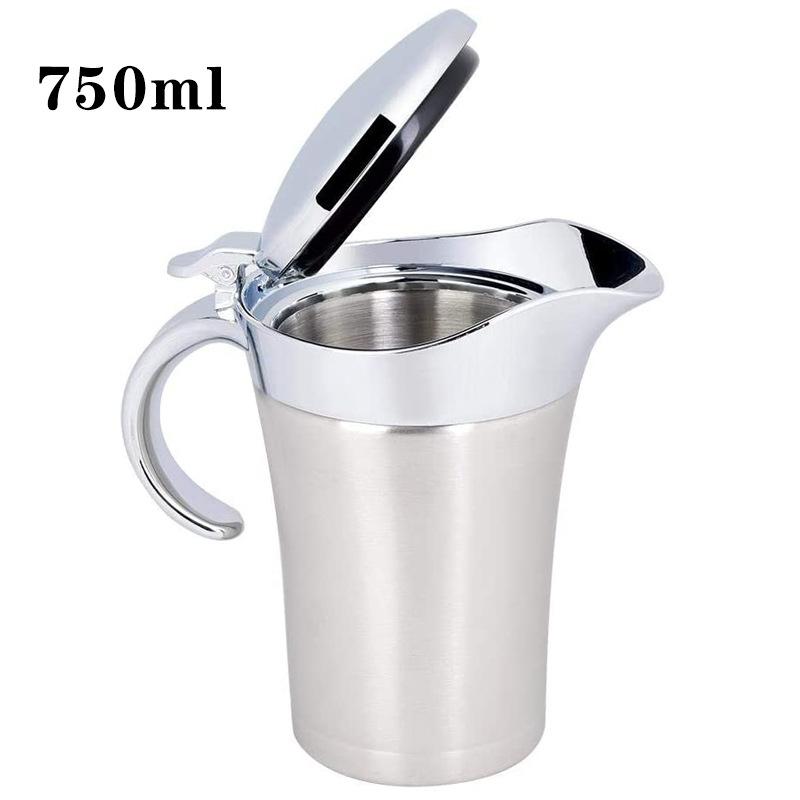 Nerūdijančio plieno uogienės puodas 304 dvisluoksnis padažo puodas izoliuotas kepsnio padažo puodelis uogienės puodas padažo puodas prieskonių puodas