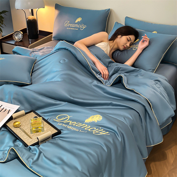 Pestud Tencel kliimaseadmega tekk suvine õhuke suvine jahe tekk neljaosaline kodune üheinimesevoodi jääsiidist jahe suvine tekk hulgimüük