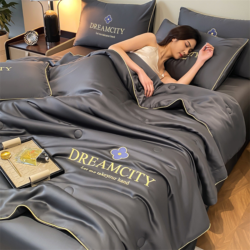 Pestud Tencel kliimaseadmega tekk suvine õhuke suvine jahe tekk neljaosaline kodune üheinimesevoodi jääsiidist jahe suvine tekk hulgimüük