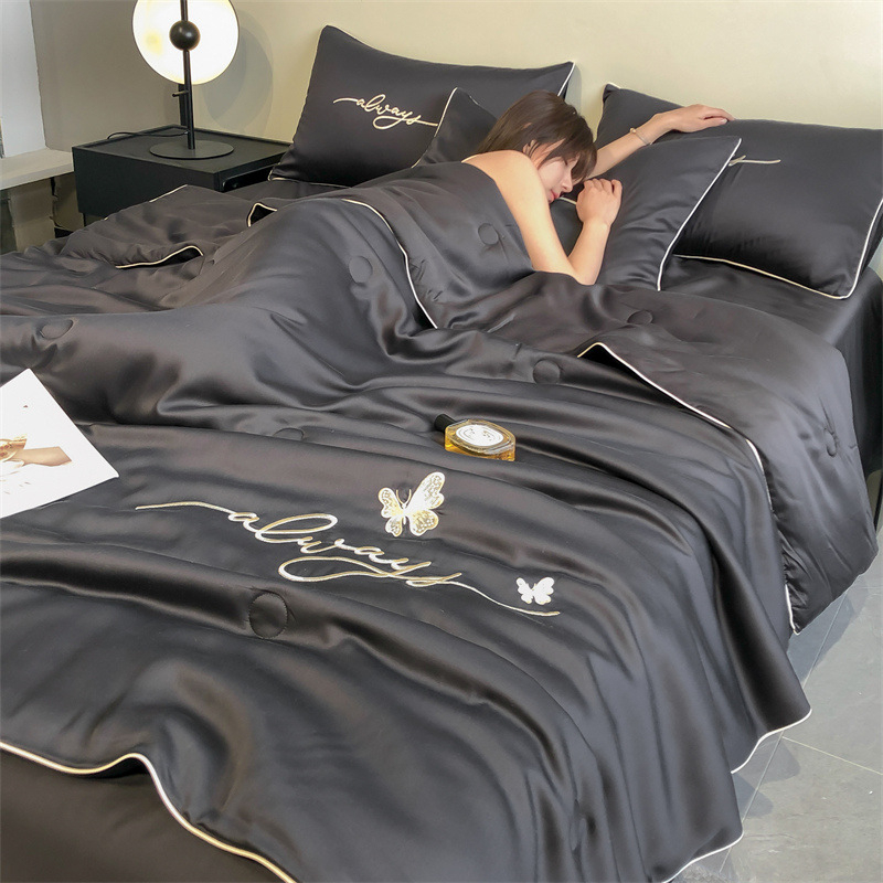 Pestud Tencel kliimaseadmega tekk suvine õhuke suvine jahe tekk neljaosaline kodune üheinimesevoodi jääsiidist jahe suvine tekk hulgimüük