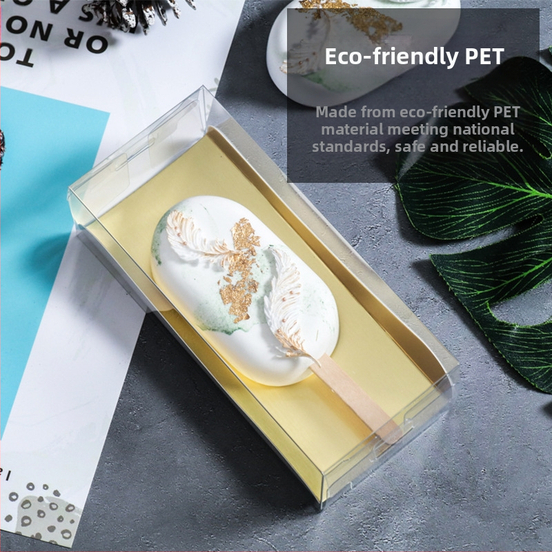 Сладолед popsicle popsicle прозрачна кутия за опаковка на торта мус малка кутия Western Point бонбони шоколадова опаковка кутия 50 комплекта