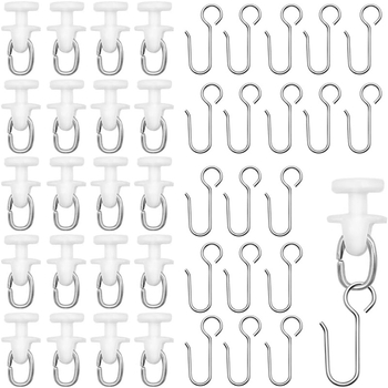 I formos skriemulys, 60 kabliukų, 60 kostiumo užuolaidų aksesuarų