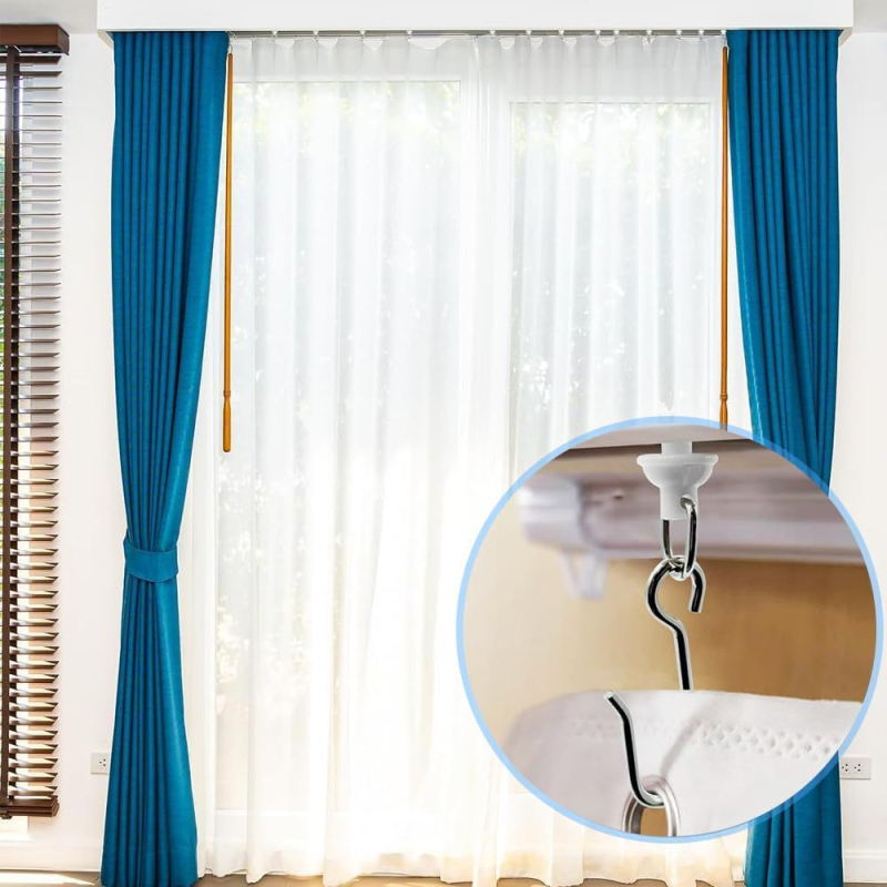 I formos skriemulys, 60 kabliukų, 60 kostiumo užuolaidų aksesuarų