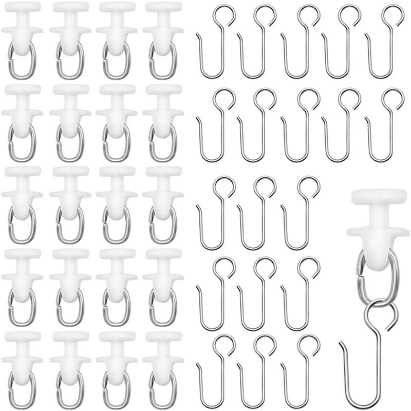 I formos skriemulys, 60 kabliukų, 60 kostiumo užuolaidų aksesuarų